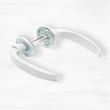 CAJA x10 Unidades Picaporte De Aluminio Blanco Modelo Ministerio