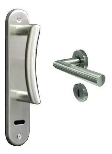 Kit De Herrajes En Acero Inox. Para Puerta De Ingreso