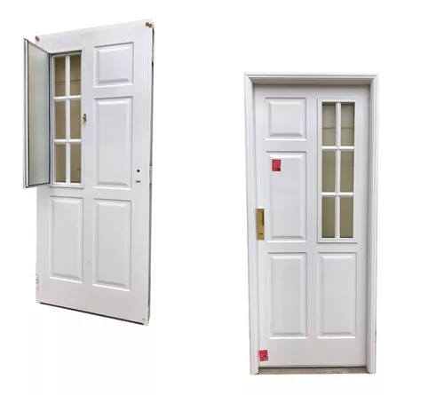 Puerta Chapa Pintada Horno Americana Postigo Lateral De 080