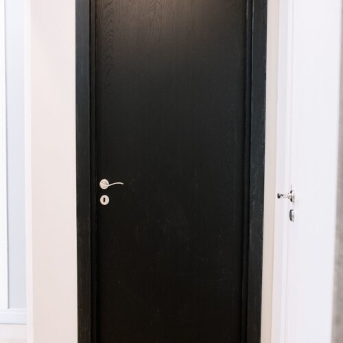 Puerta Placa Gromanti Elite Ebano Marco Madera 070 Muro 10