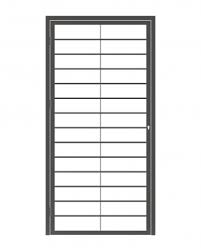 Puerta Reja De Hierro Macizo Horizontal De 080×200 Con Marco