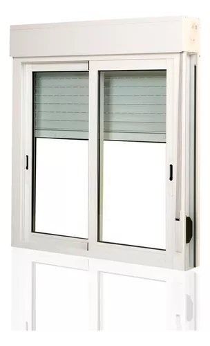 Ventana Modena 150×110 Con Taparrollo Y Cortina Aluminio