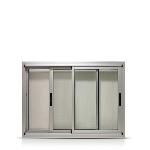Ventana Modena Anodizado Natural 150×110 Con Mosq.